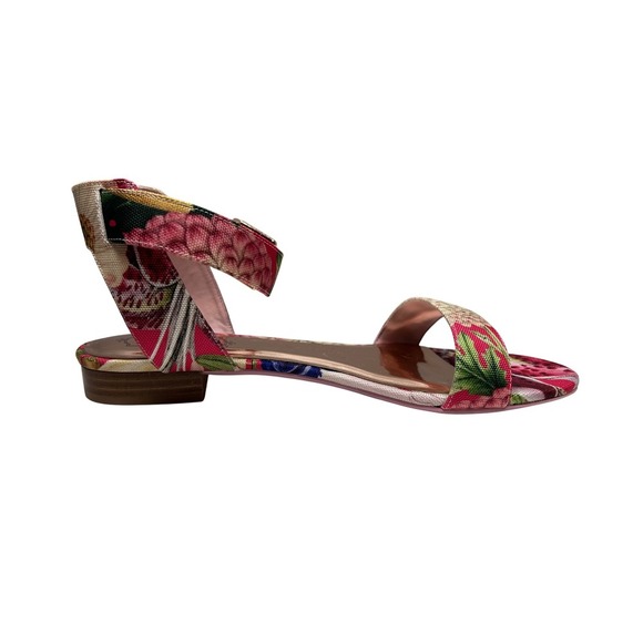 NWT Ted Baker London Leeban Sandals, Encyclopaedia Floral, Size 9 - Picture 5 of 13
